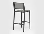 Polo Armless Barstool, Anthracite Aluminum Grey