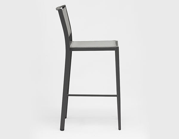 Polo Armless Barstool, Anthracite Aluminum Grey