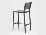 Polo Armless Barstool, Anthracite Aluminum Grey