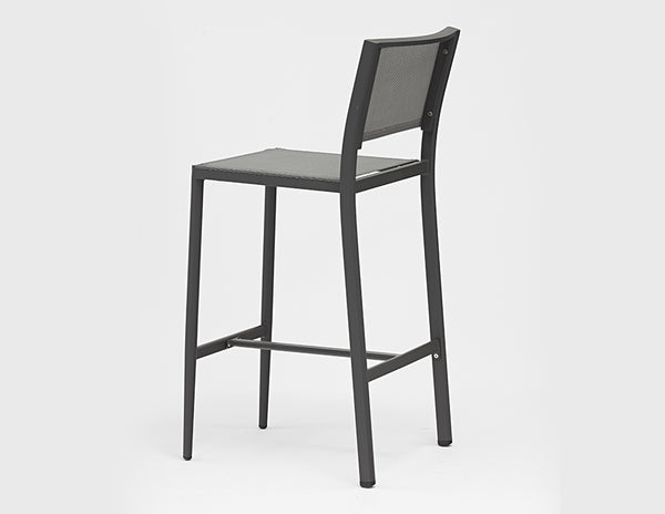 Polo Armless Barstool, Anthracite Aluminum Grey
