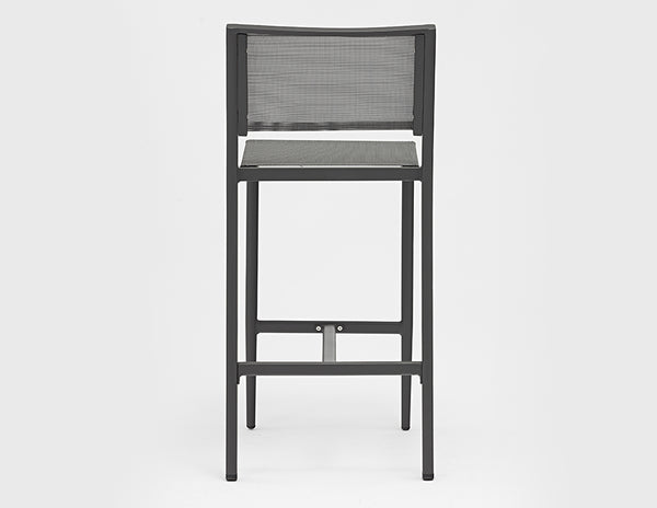 Polo Armless Barstool, Anthracite Aluminum Grey