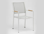 Polo Dining Chair White Aluminium
