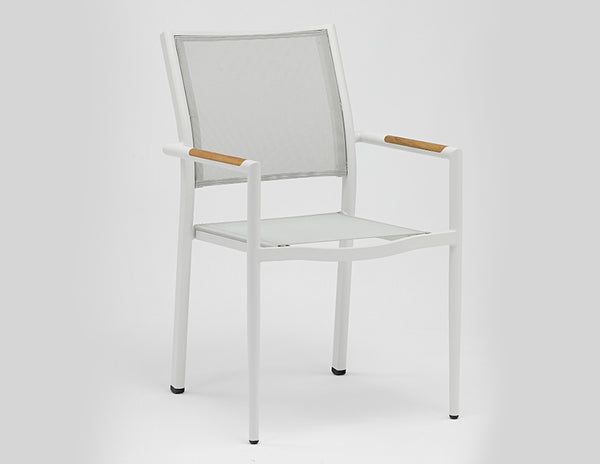 Polo Dining Chair White Aluminium