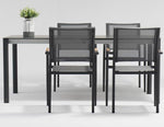 Polo Dining Chair, Anthracite Aluminum Grey
