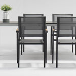 Polo Dining Chair, Anthracite Aluminum Grey