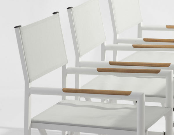 Polo Dining Chair White Aluminium