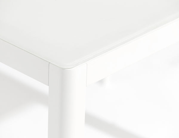 Polo/Ella Square Bar Table, White Aluminum, 35"W x 35"D x 40"H