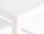 Polo/Ella Square Dining Table, White Aluminum, 35"W x 35"D