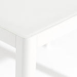 Polo Square Dining Table, White Aluminum, 35"W x 35"D