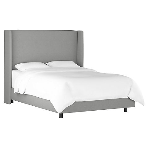 Clare Platform Bed, Grey Linen, King