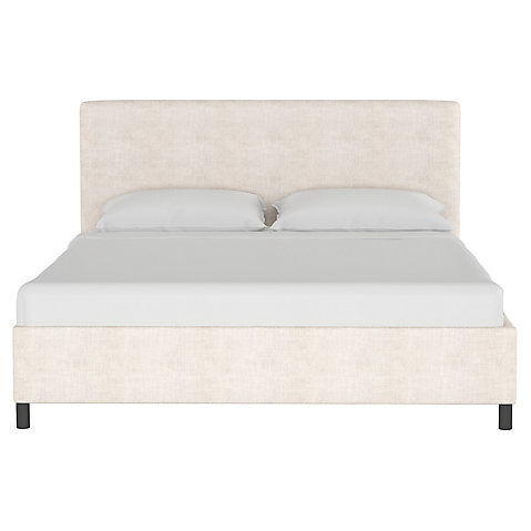 Abbie Platform Bed, Talc Linen, King & Queen