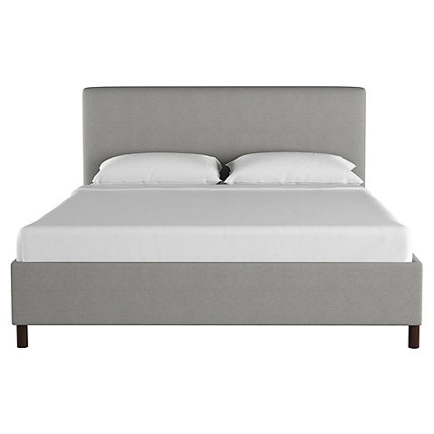 Abbie Platform Bed, Grey Linen, King & Queen