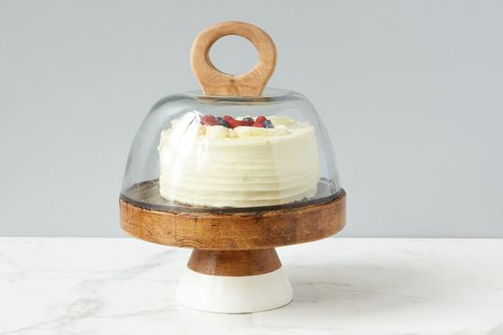 White Mod Block Cake Stand, Large