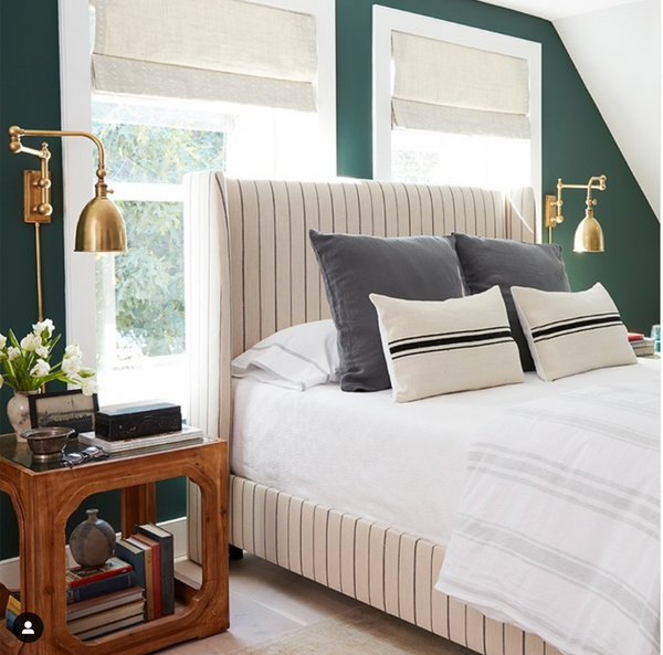Clare Shelter Bed, Tan Stripe, King & Queen