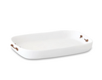 Extra Large Tray With Leather Handles