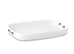 Extra Large Tray With Leather Handles