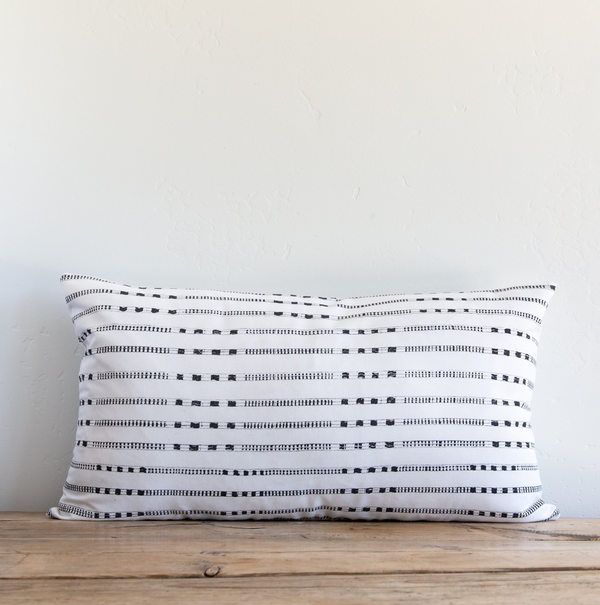 Charcoal Light Belmont Lumbar Indoor/Outdoor Pillow, 16" x 26"