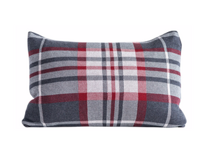 Cotton Knit Plaid Pillow
