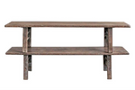 Antique Elm Wide Plank Bench