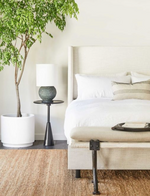 Clare Platform Bed, King & Queen, Talc Linen