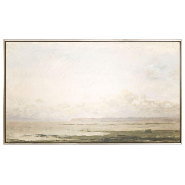 Beach at Ebb Tide - Framed Canvas, 72.25"W x 44.25"H