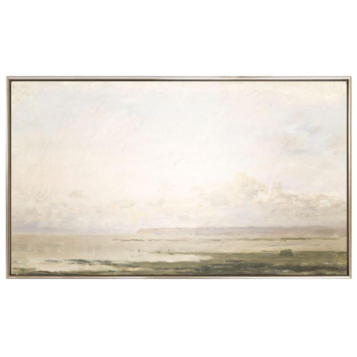 Beach at Ebb Tide - Framed Canvas, 72.25"W x 44.25"H