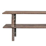 Antique Elm Wide Plank Bench