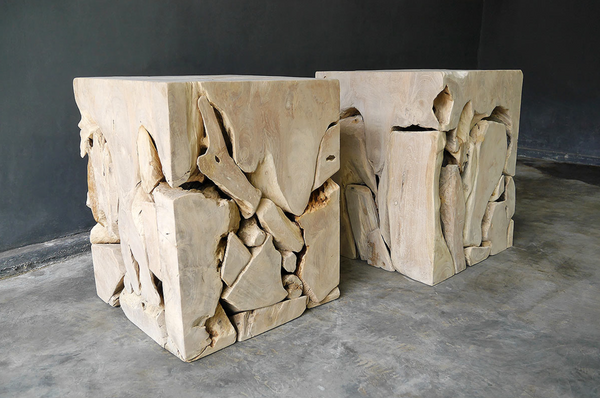 Weathered Rustic Teak Part Table