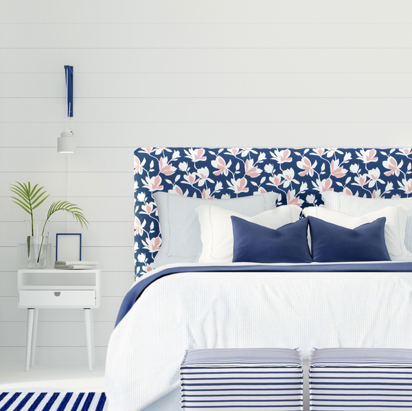 Abbie Bed, Floral Navy Blush, Full & Twin