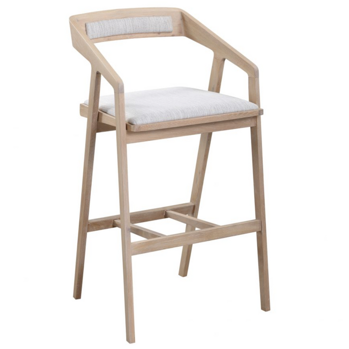 Padma Oak Barstool Light Grey
