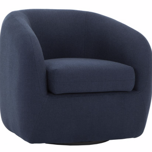 Maurice Swivel Chair, Midnight Blue