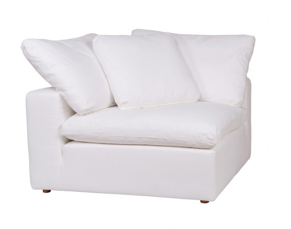 Clay Sectional, 133.5"W x 89"D, (can be LAF or RAF), Livesmart Fabric White