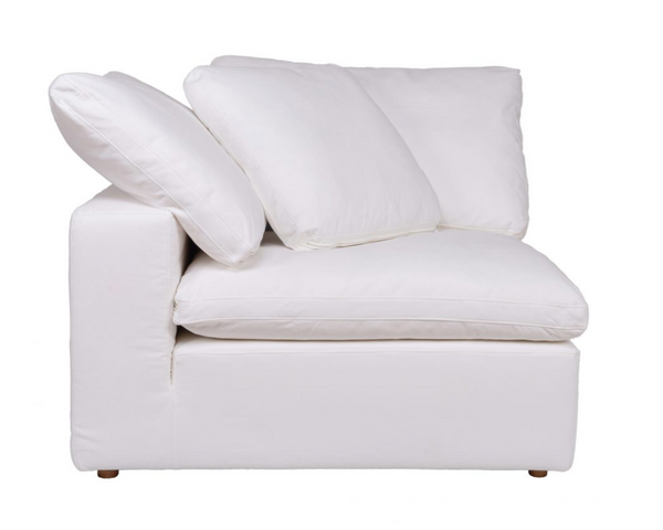 Clay Sectional, 133.5"W x 89"D, (can be LAF or RAF), Livesmart Fabric White