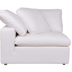 Clay Sectional "Corner Chair" Livesmart Fabric White