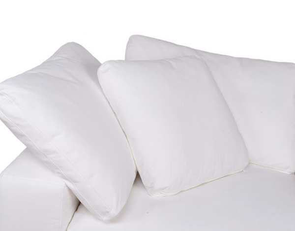 Clay Sectional, 133.5"W x 89"D, (can be LAF or RAF), Livesmart Fabric White