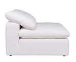 Clay Sectional "Slipper Chair" Livesmart Fabric White