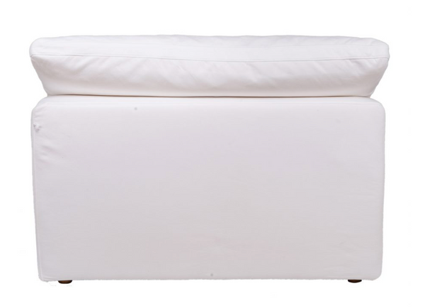 Clay Sectional "Slipper Chair" Livesmart Fabric White