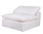 Clay Sectional "Slipper Chair" Livesmart Fabric White
