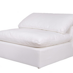 Clay Sectional "Slipper Chair" Livesmart Fabric White