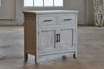 Bedside Cabinet in Reclaimed Wood, Light Elm, 34"L x 17"W x 32"H