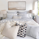 Carter Duvet Collection, Ivory/Denim