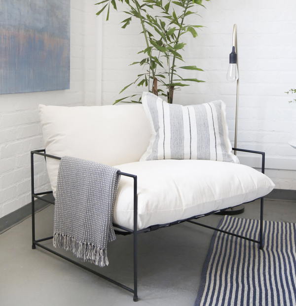 Jasper Oversized Throw, Blue Grey