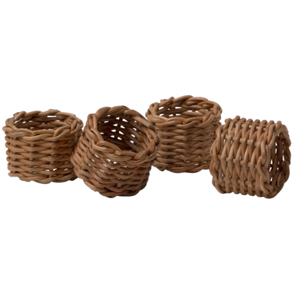 Hampton, Honey Rattan Ring, Set of 4