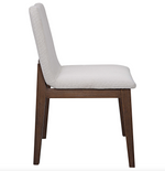Delano Armless Chair Walnut w/ Protected Fabric Finish