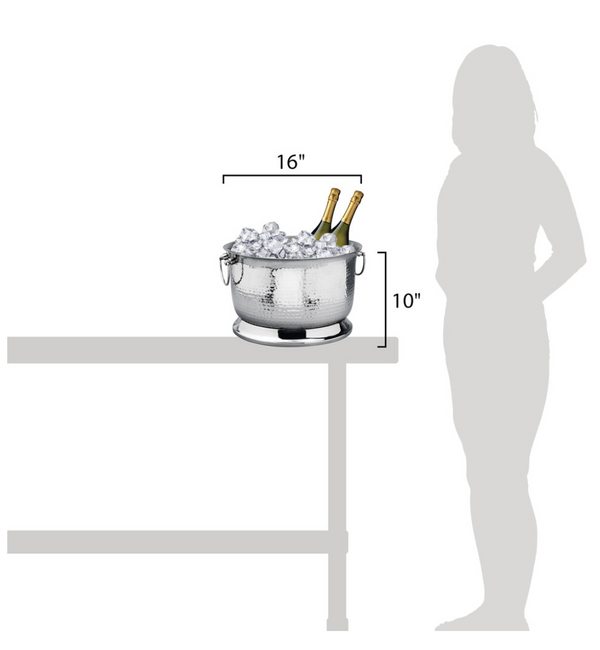 Hammered Double Wall Insulated Beverage Tub