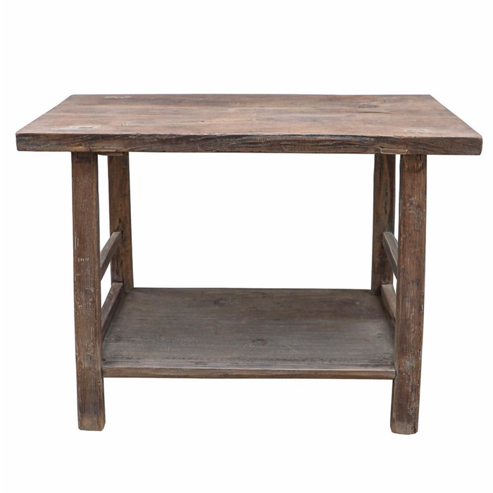 Extra Large Antique 2 Shelf Side Table, 39"L x 21"W x 31"H