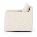 Banks Swivel Chair, Ivory Performance Fabric