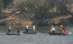 Londolozi Canoe with Metal Stand, 62"-64"L x 9"W x 8"H