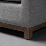 Clayton Sectional, Meteor Grey Performance Fabric-Left