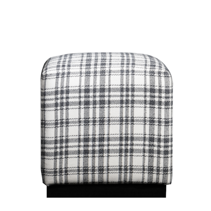 Lauren Ottoman, Chalk and Ash Performance Fabric